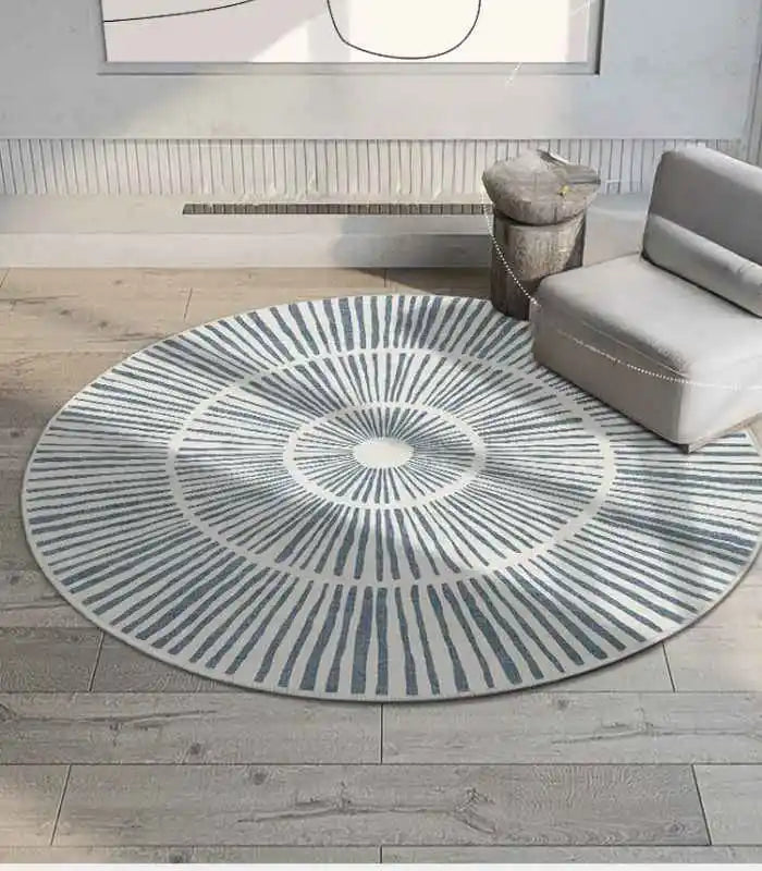 Radiant Rays Modern Round Rug