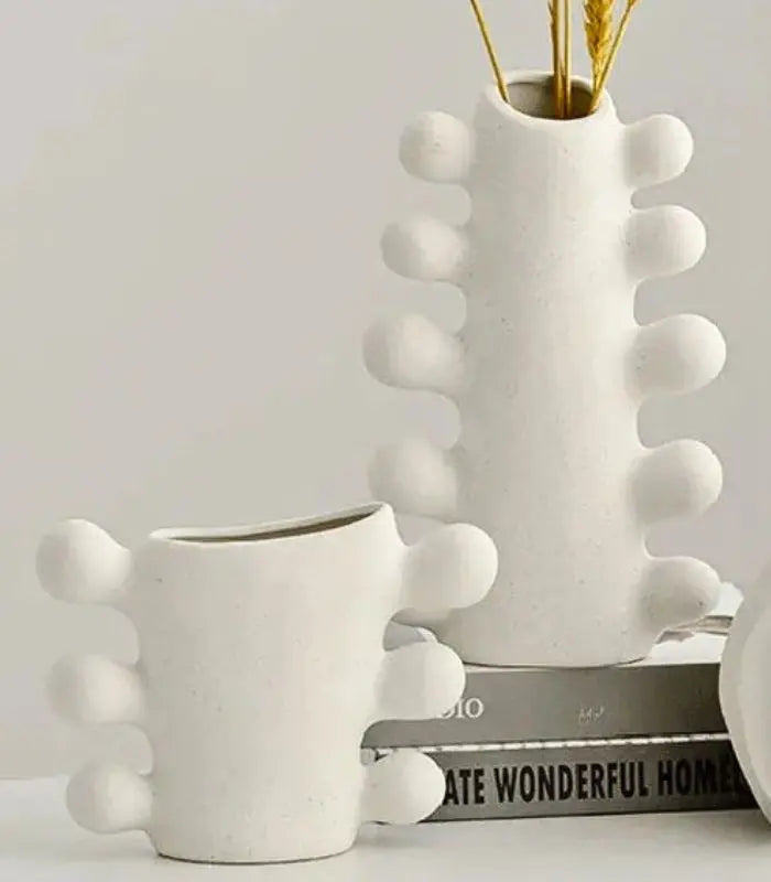 Ceramic Vase Aurora Elegant Cream White