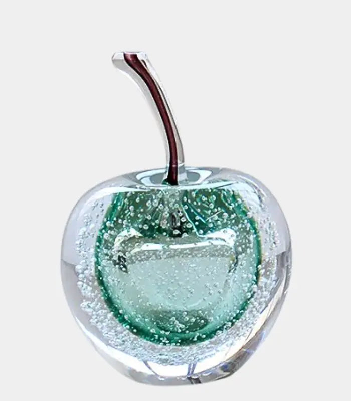 Crystalline Cherry Sculpture – Handcrafted Glass Design 15 cm (5.91 in)