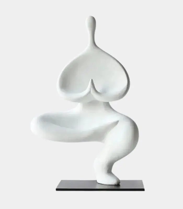The Enigma Abstract Decorative Sculpture White 32 cm