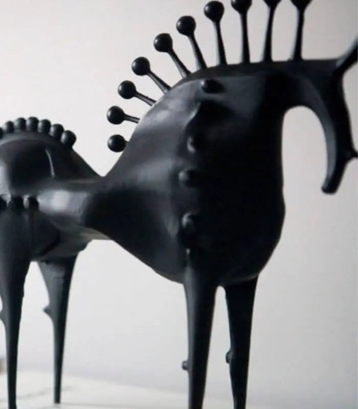 Amaya Abstract Horse Decorative Sculpture Metal Black
