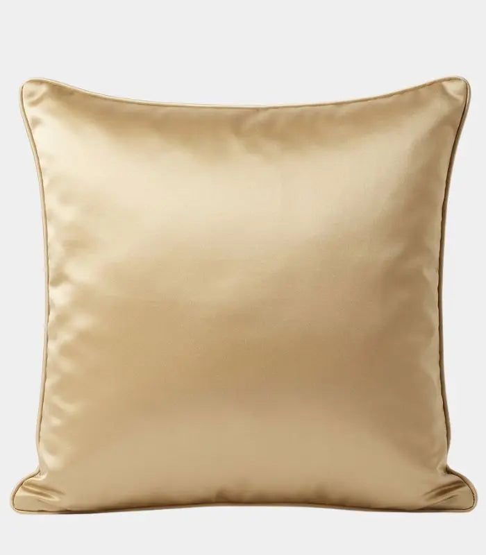 Ethereal Brushstroke Accent Pillow Cover | Handcrafted Metallic Detail Cushion