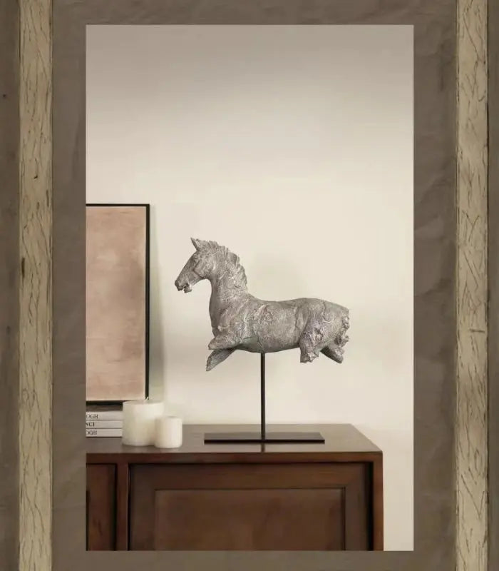 Antiquity Horse Sculpture – Museum-Inspired Resin Art Object Large 38 cm