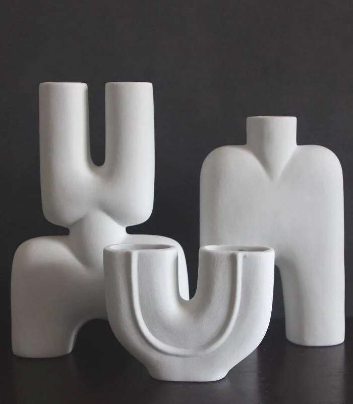 Villa White Ceramic Vase