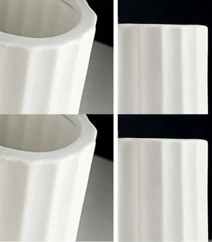 White Ceramic Vase Pillar 22 cm