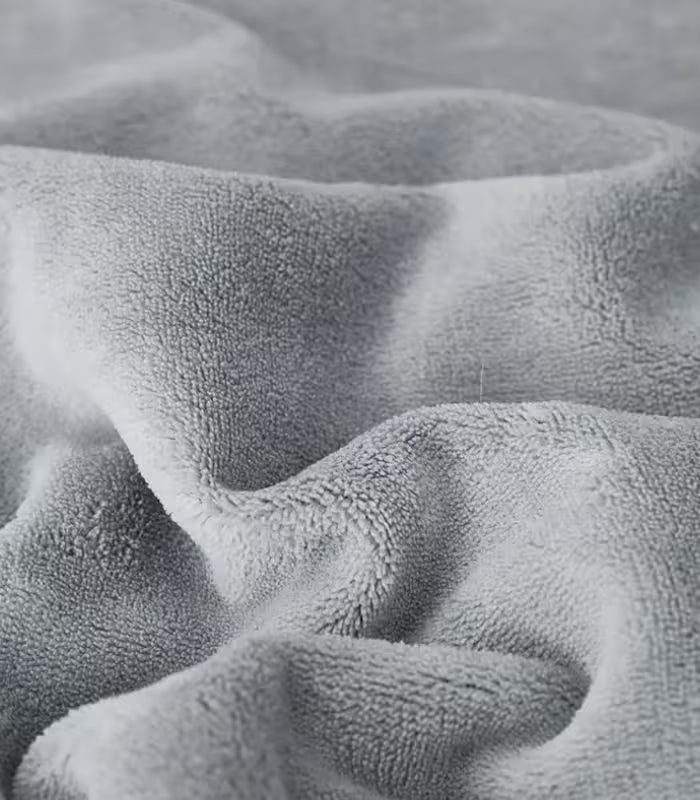 Ribbed Faux Fur Throw Blanket Grey
