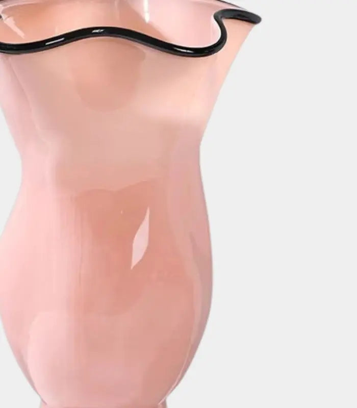 The Dahlia Handcrafted Art Glass Vase Collection Pink