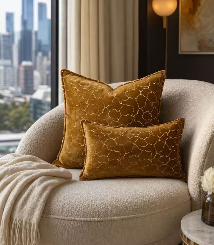 Marrakech Velvet Cushion Cover Brown