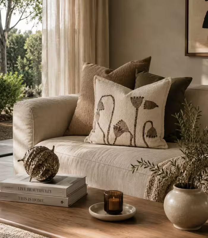 Sorella Embroidered Cushion Cover 45 cm (18 in)