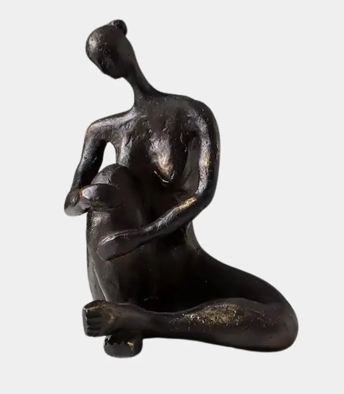 Serenity Sculpture – Abstract Female Figure Decorative Object Piece Resin