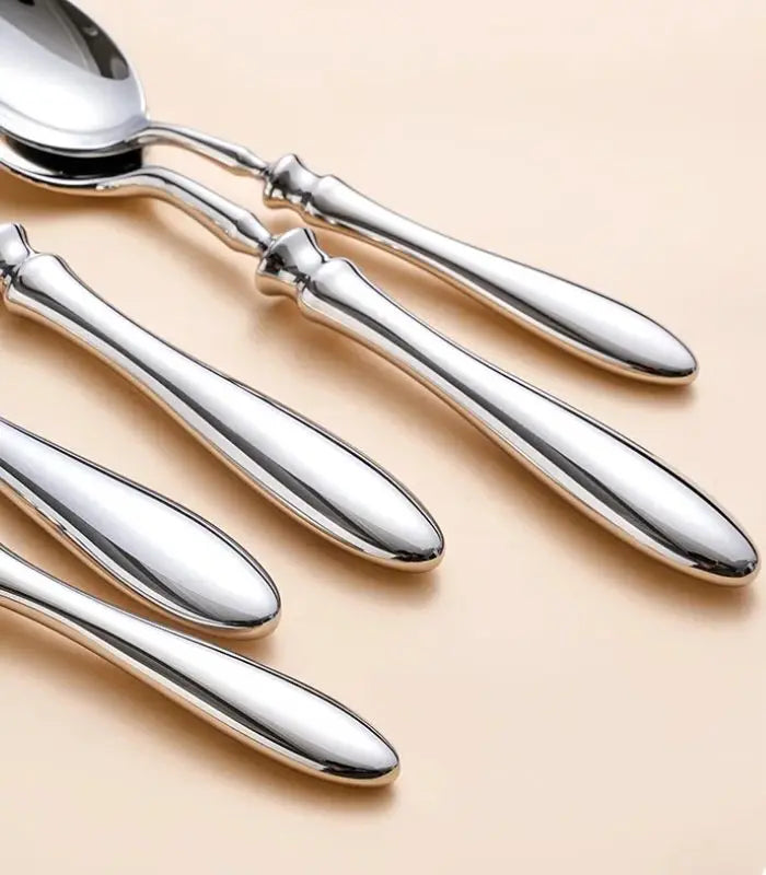 Ashford 20-Piece Stainless Steel 18/10 Flatware Set – Classic Gourd Handle Design for 4