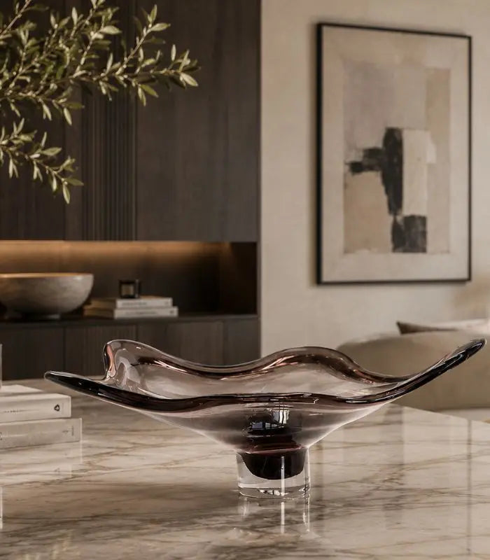 Aurore Glass Sculptural Bowl