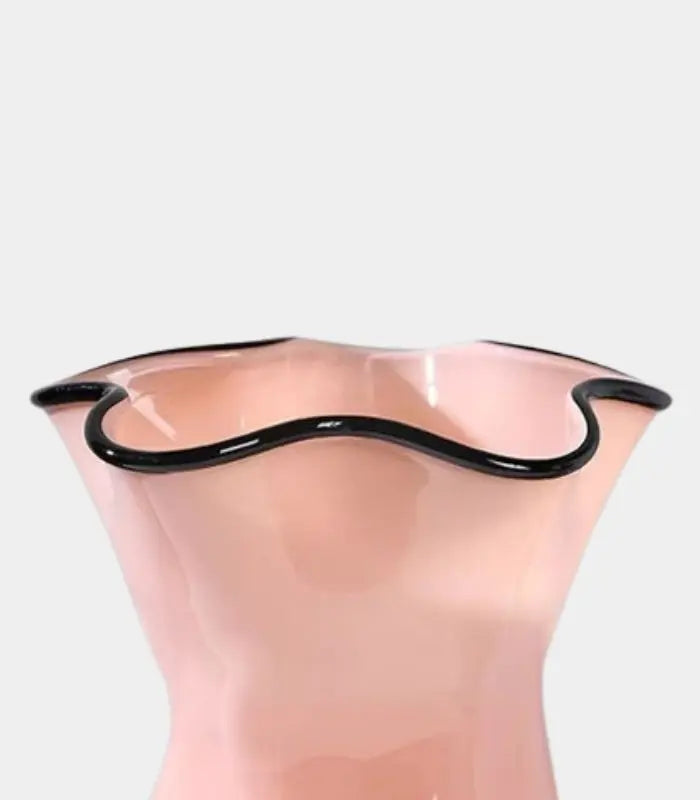 The Dahlia Handcrafted Art Glass Vase Collection Pink