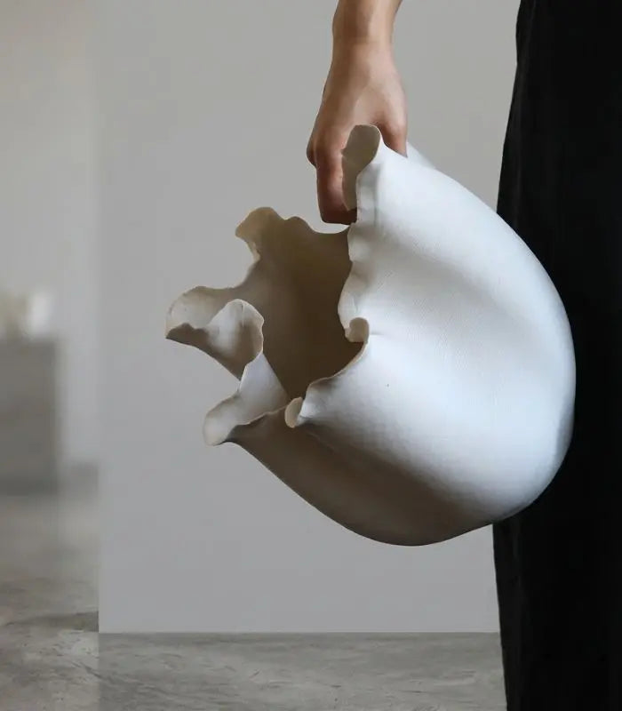 Petale Ceramic Vase – 3D Printed & Handcrafted Sculptural Design (10.83 in)