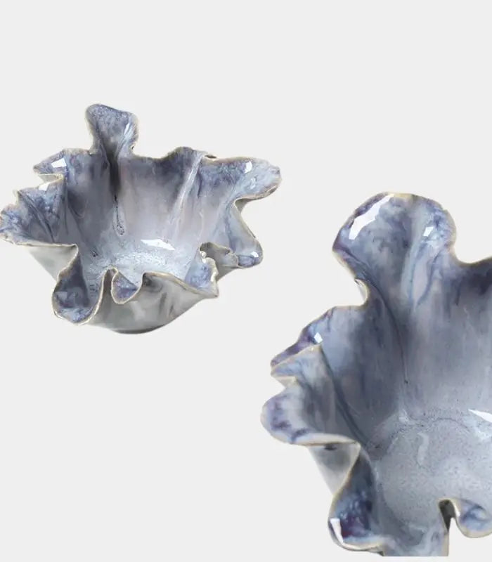 Iris Porcelain Decorative Bowl – Sculptural Petal Form Design