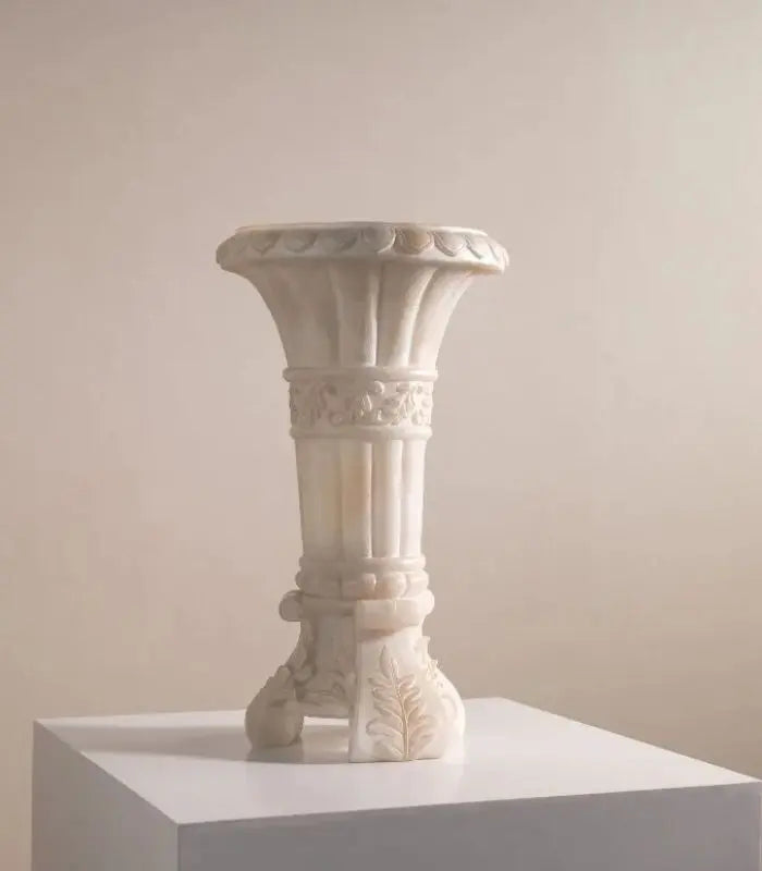 The Corinthian Sculptural Vase Ivory 37 cm (14.6 in)