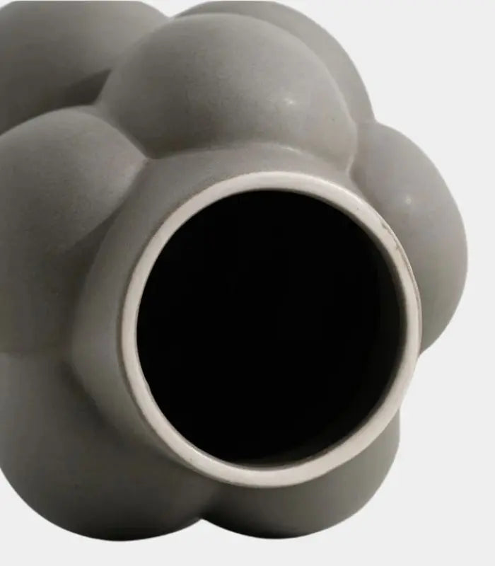 Bubble Ceramic Vase – Sculptural Matte Grey Vase, 2 Sizes