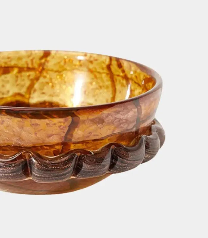 Ambrose Glass Bowl – Tortoiseshell Decorative Design