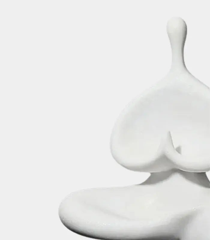The Enigma Abstract Decorative Sculpture White 32 cm
