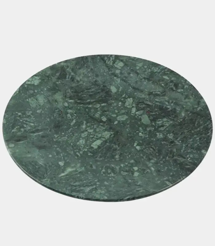 Green Marble Round Tray – Natural Stone Decorative Serving Tray 27cm / 10.6"