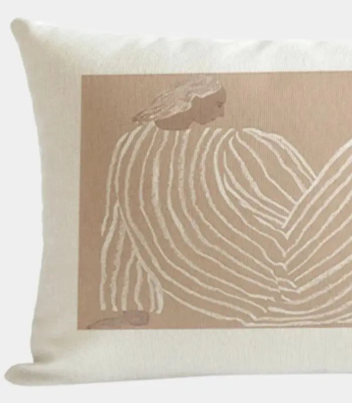 Meridian Cushion Cover – Abstract Figurative Art Print