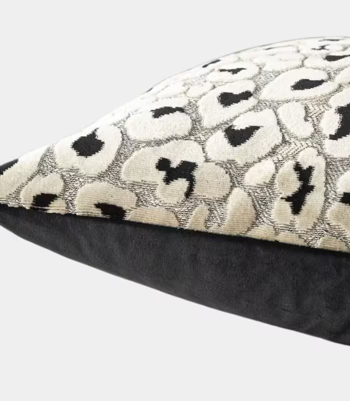 Leopard Print Textured Cushion Cover Collection Velvet 45x45 cm