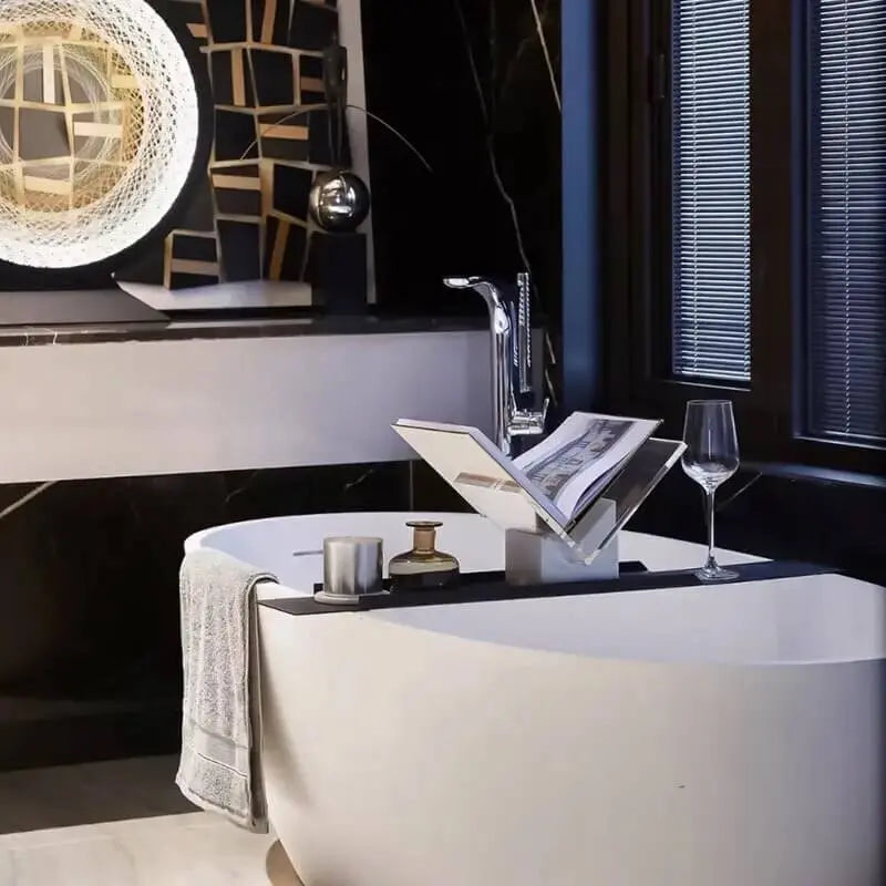 Decorative Desktop Book Stand Marble and Acrylic 2.6 kg