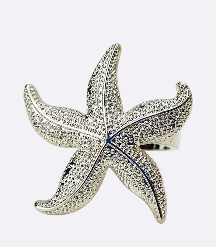 6 Pcs Set Coastal Napkin Rings, Coastal Napkin Rings, Napkin Rings