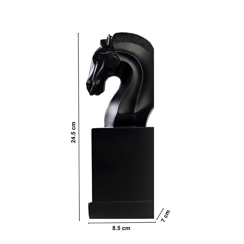 Set 2 Pcs Horse Sculpture Bookends Resin Large 24.5 cm Resin