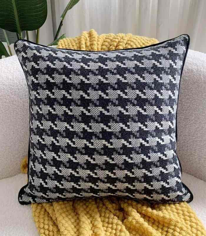 Houndstooth Cushion Cover Pillow Case Woven