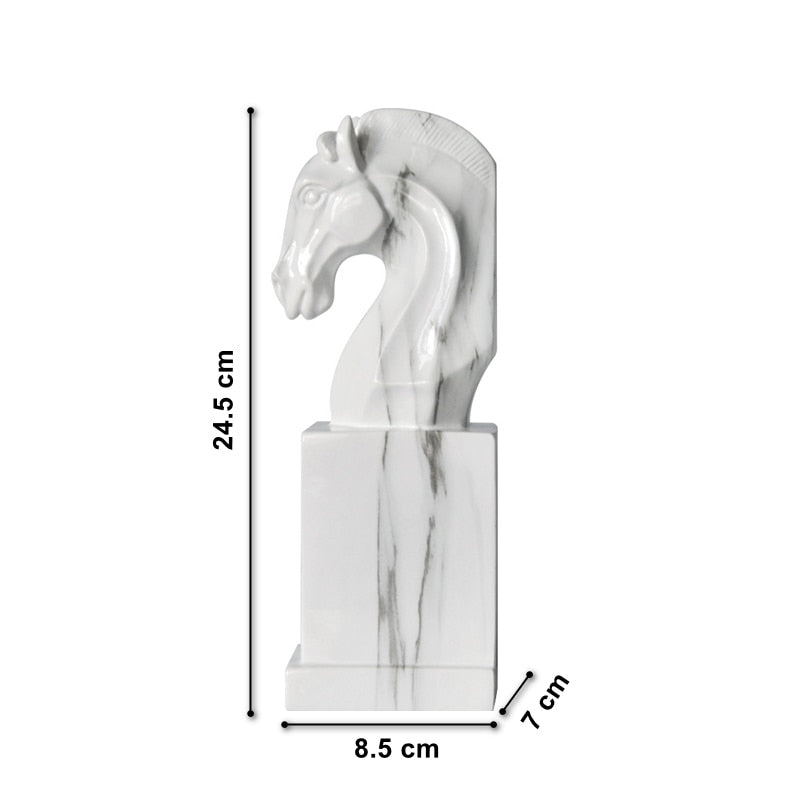 Set 2 Pcs Horse Sculpture Bookends Resin Large 24.5 cm Resin