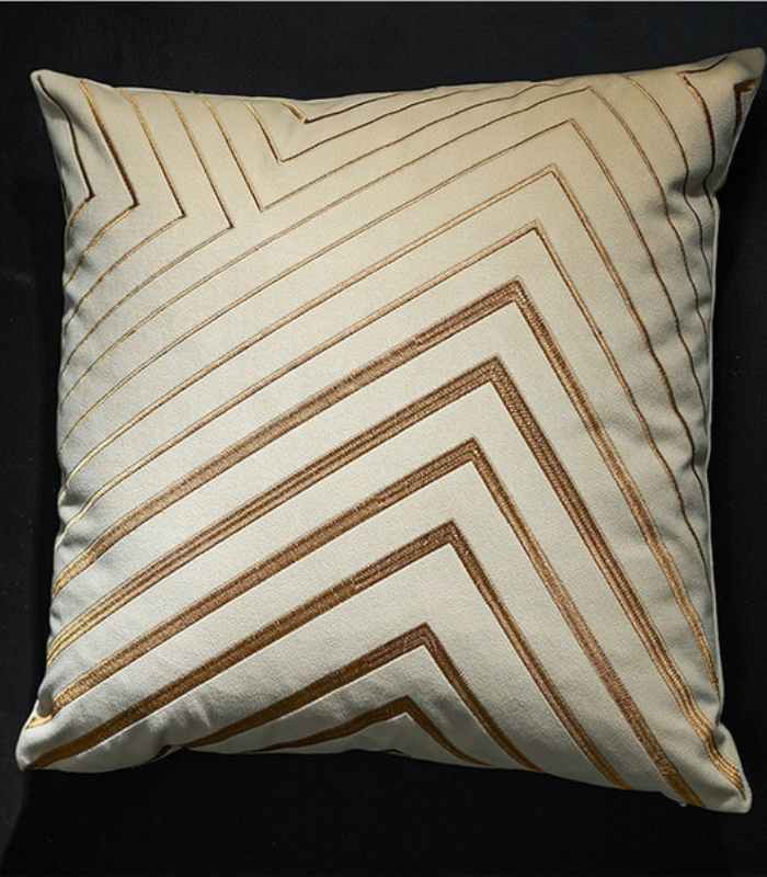 Paddy Velvet Cushion Cover with Gold Embroidery