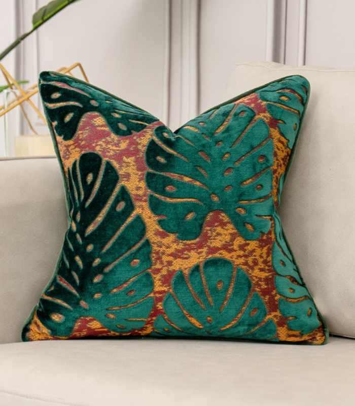 Velvet Floral Garden Cushion Cover Velvet Embroidery