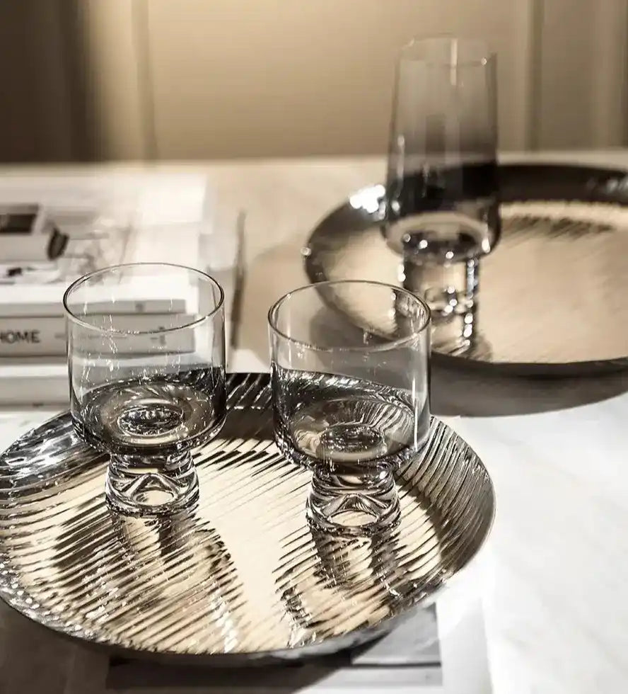 Minimalist Glass Decanter & Glasses Set (3pc) | Elegant Carafe with 2 Tumblers
