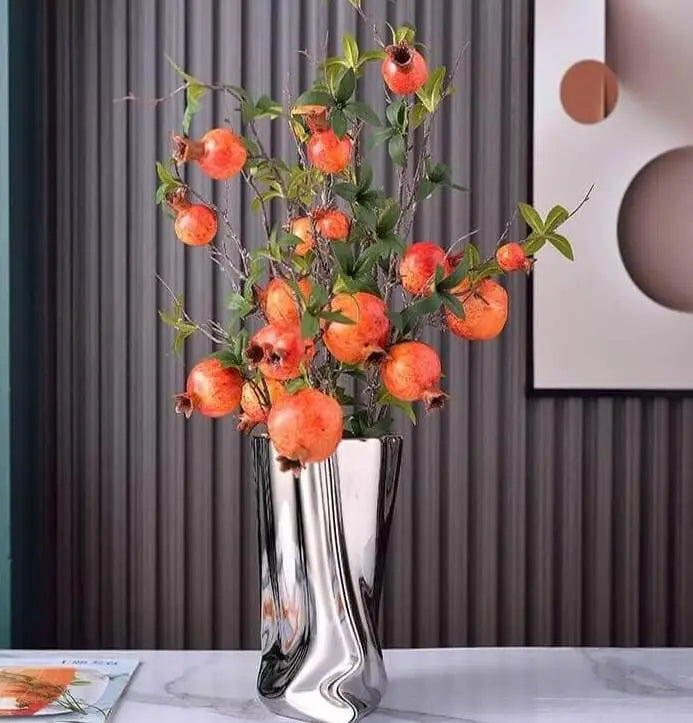 Ceramic Tabletop Vase Paper Bag Shape 23.5 cm