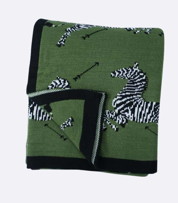 Zebra Knitted Throw  Blanket Cotton 1kg