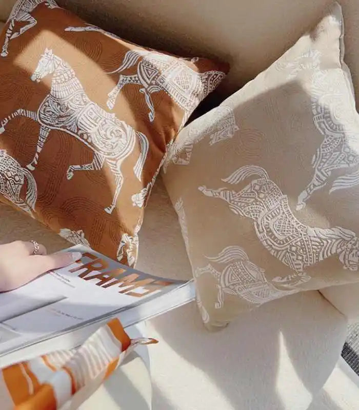 Modern Woven Cushion Cover Embroidered 45x45cm (18x18 in)