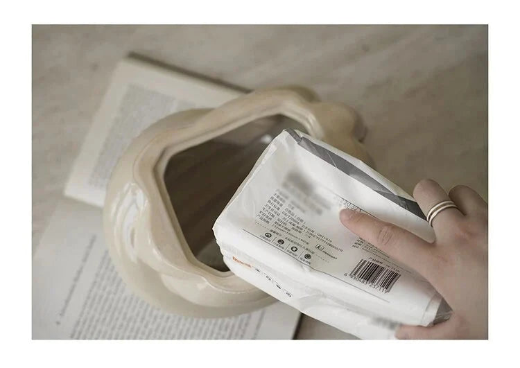 Ceramic Tissue Box Modern 23 cm