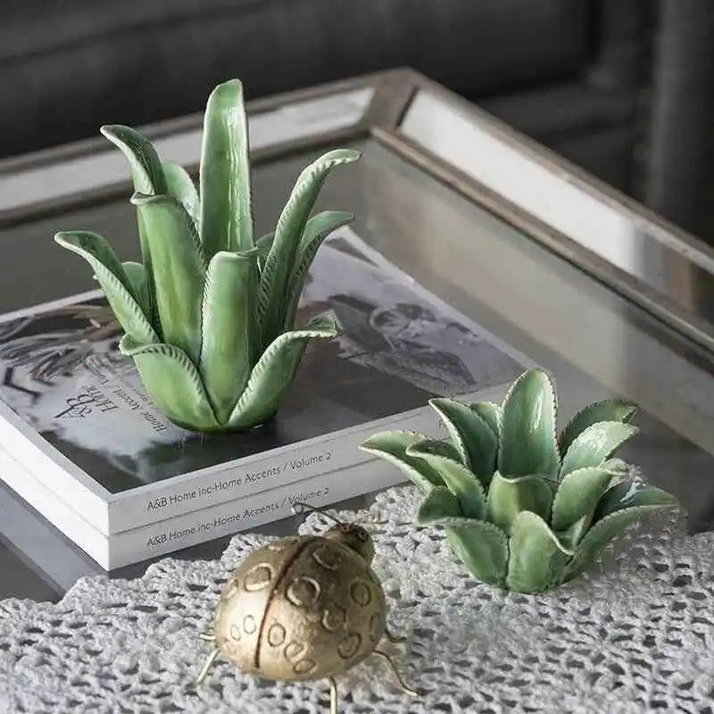 Porcelain Candle Holder Living Room Bedroom Decoration Green