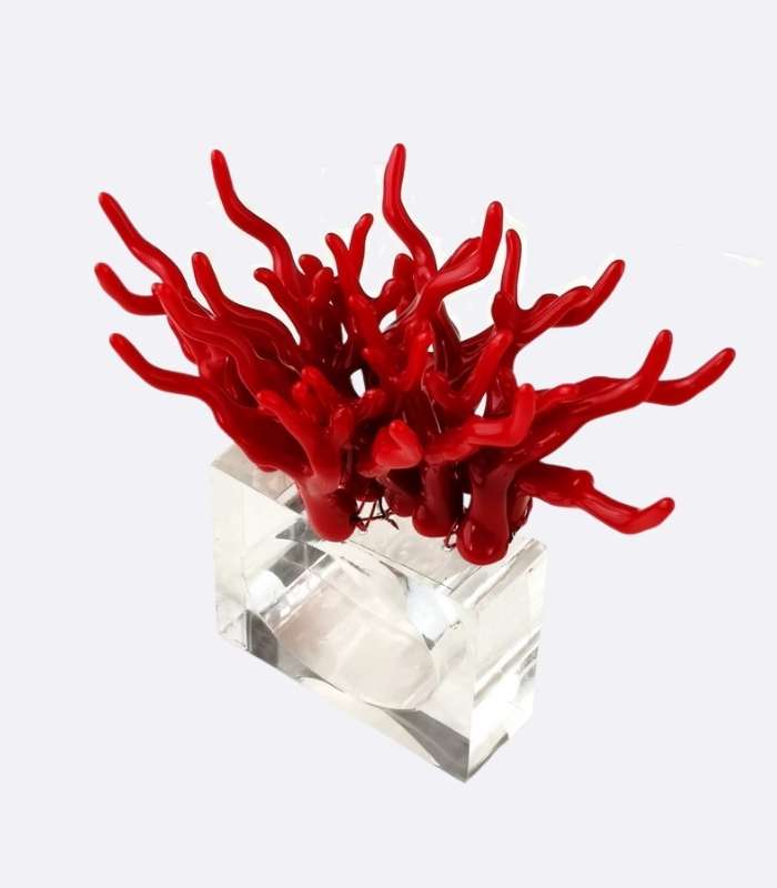 Set of 4 Acrylic Faux Coral Napkin Rings Napkin Holder 4