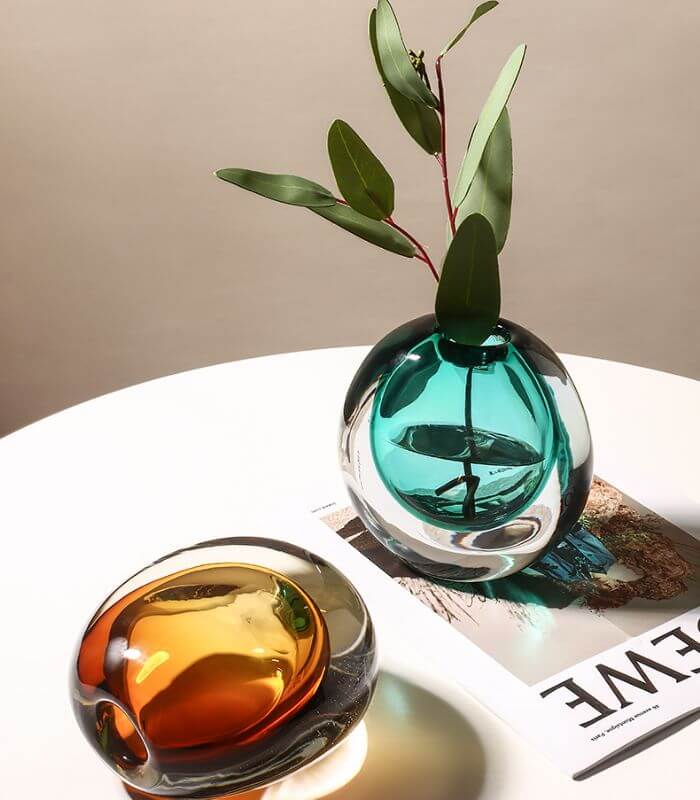 Decorative Crystal Glass Vase 14.5cm
