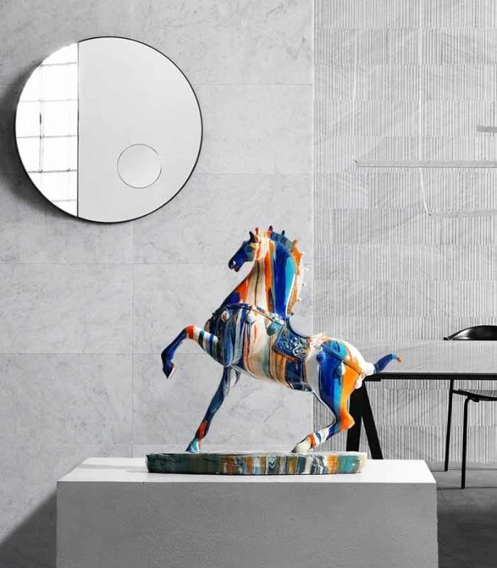 Decorative Sculpture Horse Pride Resin White 35cm