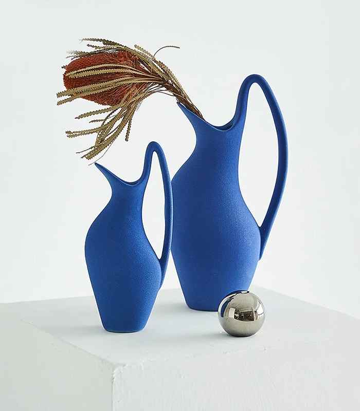 Ceramic Blue Water Vase/ Water Jug 25cm