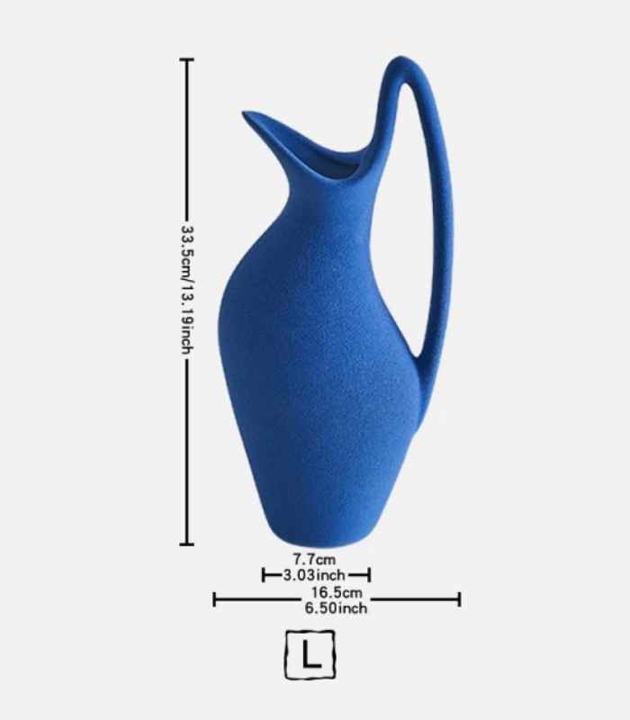 Ceramic Blue Water Vase/ Water Jug 25cm