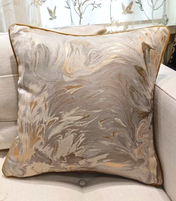 Contemporary Cushion Cover Beige Decorative Pillow Case 45x45cm