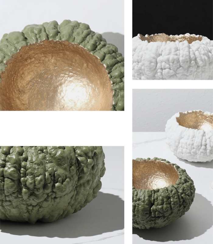 Bitter Gourd Bumpy Texture Decorative Bowl 18cm
