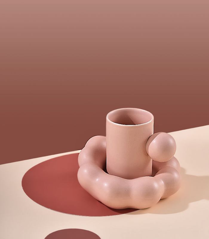 Coffee Cup with Cloud Saucer Tea Mug Ceramic Set Large