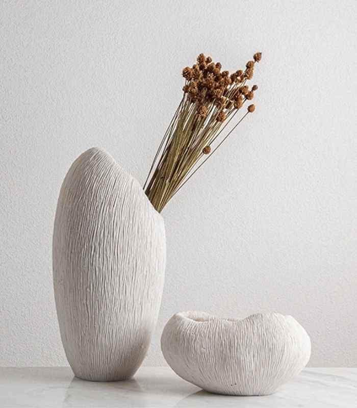 Decorative Vase Coral Texture Resin Large 40cm