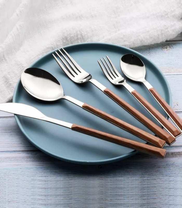 20 Pcs 304 Stainless Steel Cutlery Set Silver