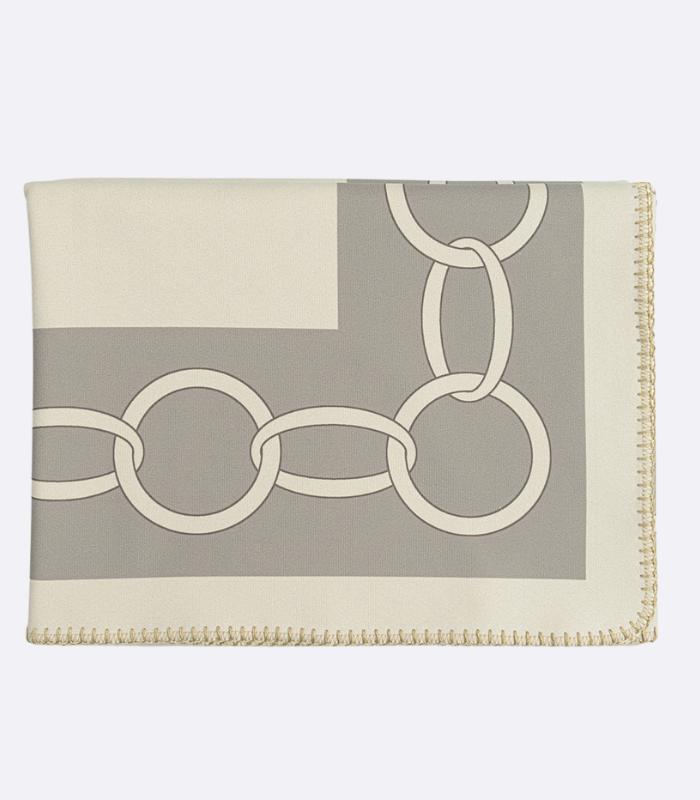 Modern Luxe Blanket Soft Bed Sofa Throw Grey and White